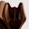 Zip-up metallic detail wallet