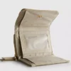 Zip-up metallic detail wallet